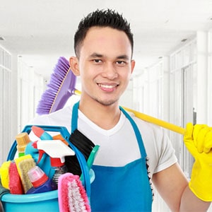 Professional cleaning team